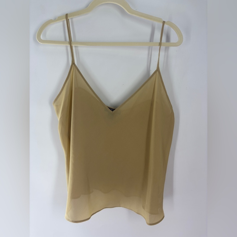 Lot of 2 Womens Black & Tan Spaghetti Strap Cami Sheer V-Neck Tank Top -X-Large - Picture 4 of 7